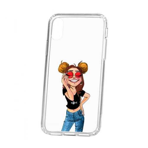 Чехол Apple iPhone X Kruche Print Smiling в Евросеть