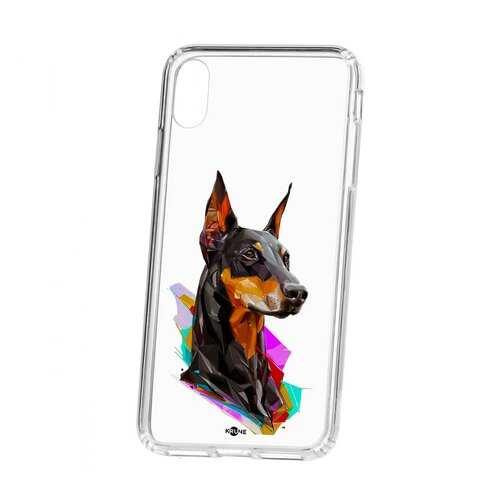 Чехол Apple iPhone XS Max Kruche Print Доберман в Евросеть