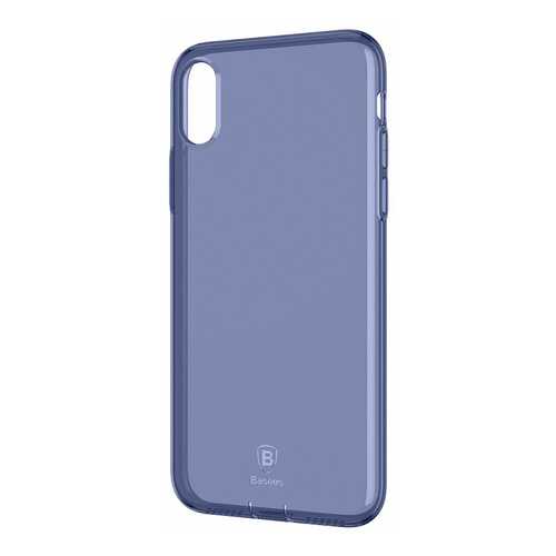 Чехол Baseus Simple Series Case Pluggy (ARAPIPHX-A03) для Apple iPhone X(Transparent Blue) в Евросеть