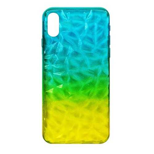 Чехол Crystal Krutoff для iPhone X/XS Yellow/Blue в Евросеть