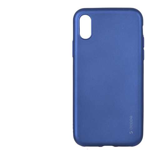 Чехол Deppa Case Silk для Apple iPhone X/XS Metallic Blue в Евросеть