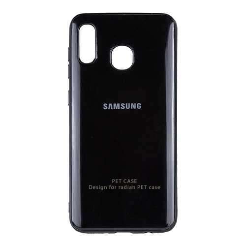 Чехол GLOSSY LOGO для Samsung Galaxy A20 / A30 Black в Евросеть