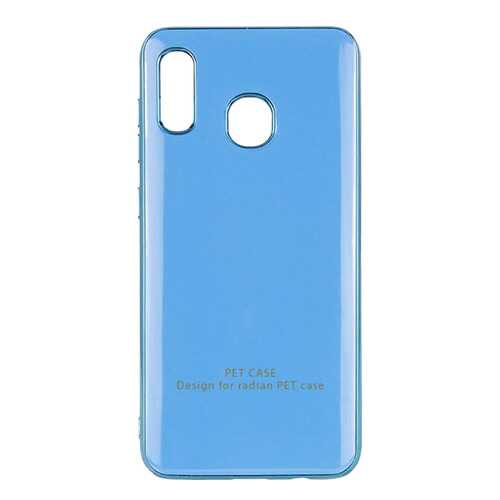 Чехол GLOSSY LOGO для Samsung Galaxy A20 / A30 Light Blue в Евросеть