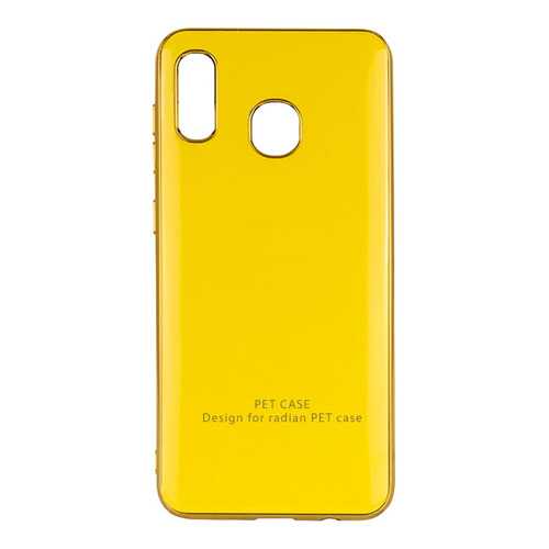 Чехол GLOSSY LOGO для Samsung Galaxy A20 / A30 Yellow в Евросеть