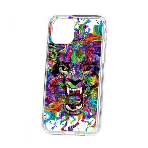 Чехол Kruche Apple iPhone 11 Pro Print Colored beast в Евросеть