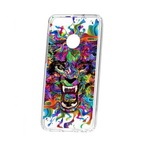 Чехол Kruche Huawei Honor 9 Lite Print Colored beast в Евросеть