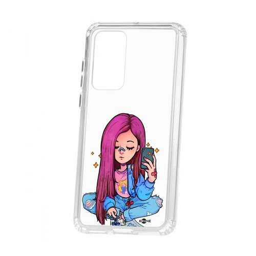 Чехол Kruche Huawei P40 Print Pink Hair в Евросеть