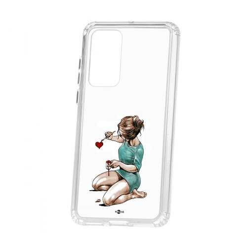 Чехол Kruche Huawei P40 Print Рисуя любовь в Евросеть