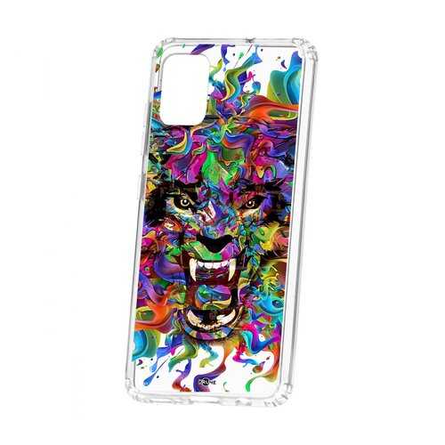 Чехол Kruche Samsung Galaxy A51 Print Colored beast в Евросеть