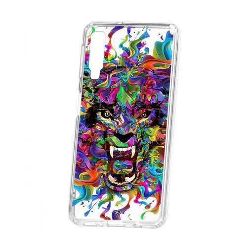 Чехол Kruche Samsung Galaxy A7 (2018) A750 Print Colored beast в Евросеть