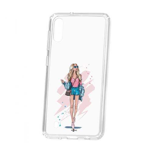 Чехол Kruche Samsung Galaxy M10 Print Fashion Girl в Евросеть