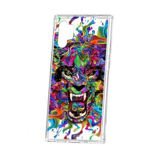 Чехол Kruche Samsung Galaxy Note 10+ Print Colored beast в Евросеть