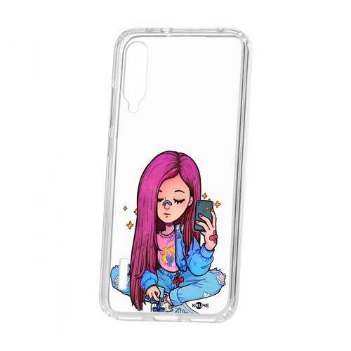 Чехол Kruche Xiaomi Mi A3 Print Pink Hair в Евросеть