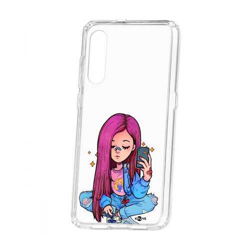 Чехол Kruche Xiaomi Mi9 Print Pink Hair в Евросеть