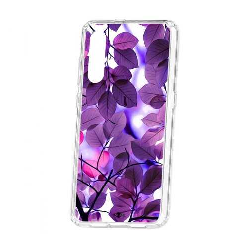 Чехол Kruche Xiaomi Mi9 Print Purple leaves в Евросеть