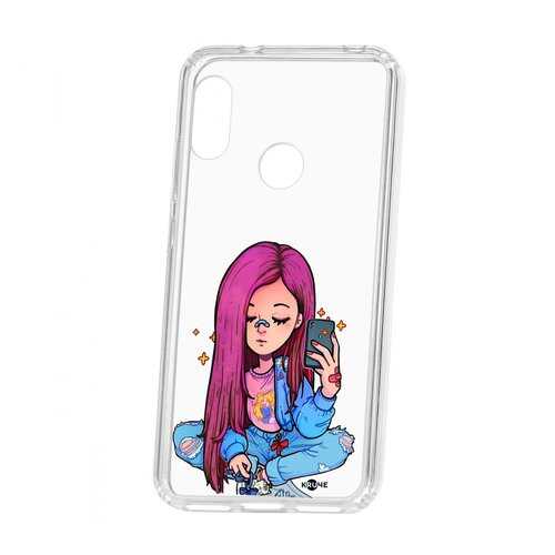 Чехол Kruche Xiaomi Redmi 6 Pro Print Pink Hair в Евросеть