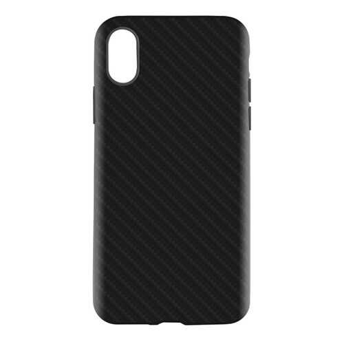 Чехол Krutoff Silicone carbon для iPhone X/XS Black в Евросеть