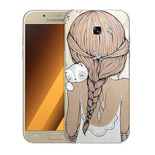 Чехол RE:PA для Samsung Galaxy A5 (2017) A520F с принтом Девочка в обнимку с котом в Евросеть