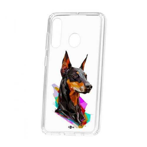 Чехол Samsung Galaxy A60 2019 Kruche Print Доберман в Евросеть