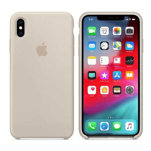 Чехол Silicone Case для Apple iPhone XS Max Stone (MWP4FE/A) в Евросеть