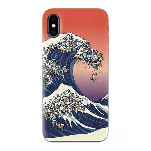 Чехол СМАКС The Great Wave of Pug для Apple iPhone XS в Евросеть