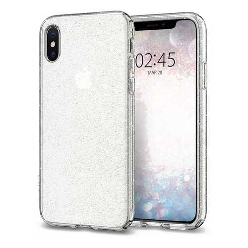 Чехол Spigen Liquid Crystal Glitter (063CS25111) для iPhone X/Xs (Crystal Quartz) в Евросеть