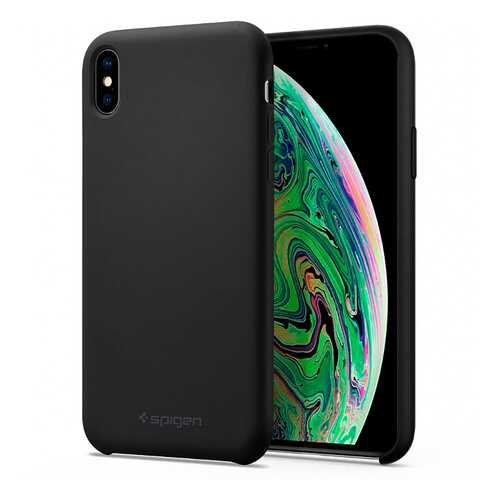 Чехол Spigen Silicone Fit (065CS25653) для iPhone XS Max (Black) в Евросеть