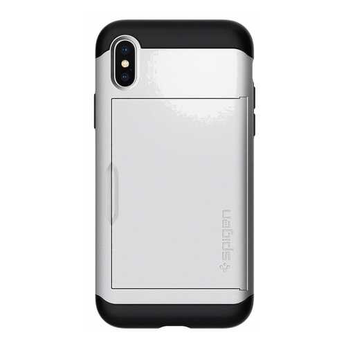 Чехол Spigen Slim Armor CS (057CS22158) для Apple iPhone X (Satin Silver) в Евросеть