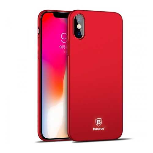 Пластиковая накладка Baseus Thin Case (one color) для Apple iPhone X (5.8) Red в Евросеть