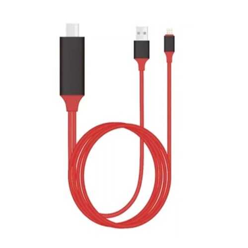 Кабель 2emarket для iPhone HDMI USB Red в Евросеть