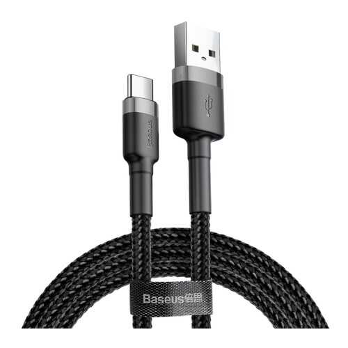 Кабель Baseus Cafule USB - Type-C 2А 3м Black/Grey (CATKLF-UG1) в Евросеть