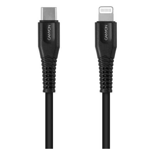 Кабель Canyon 1.2м MFI USB Type-C/Lightning Black в Евросеть