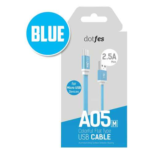 Кабель Dotfes A01M microUSB 1м Blue в Евросеть