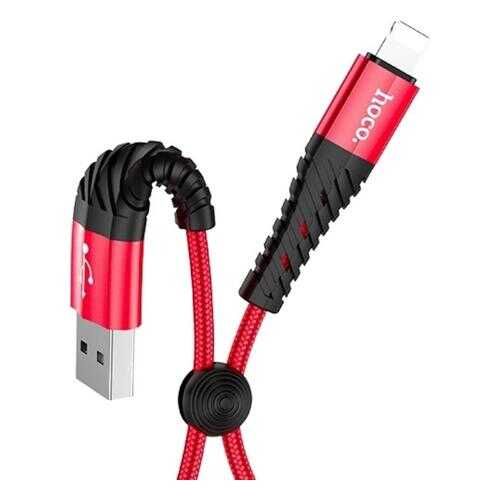 Кабель Hoco X38 USB - Lightning, 2.4A, 0,25м Red в Евросеть