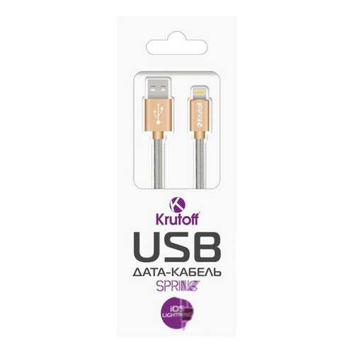 Кабель Krutoff Spring Lightning 1м Gold в Евросеть