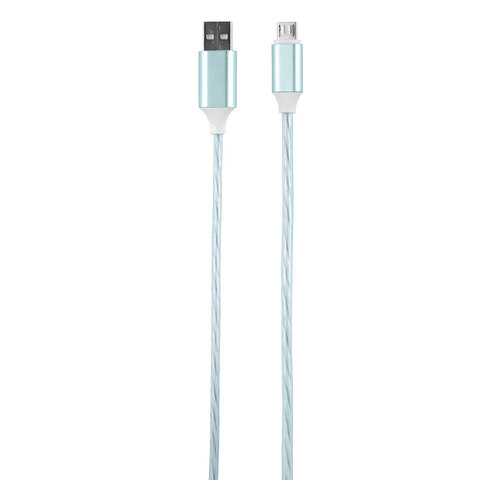 Кабель Red Line LED microUSB Blue в Евросеть