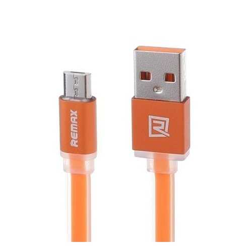 Кабель REMAX Colourful microUSB 1м Orange в Евросеть