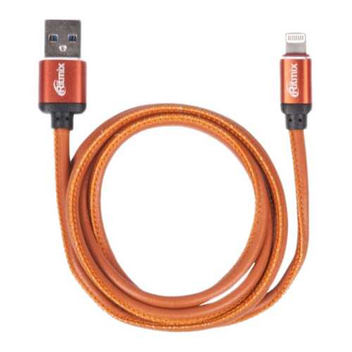 Кабель Ritmix Lightning 1м Orange в Евросеть