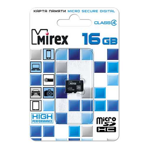 Карта памяти MIREX Micro SDHC 16GB в Евросеть