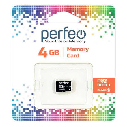 Карта памяти Perfeo microSD 4GB High-Capacity (Class 10) без адаптера в Евросеть