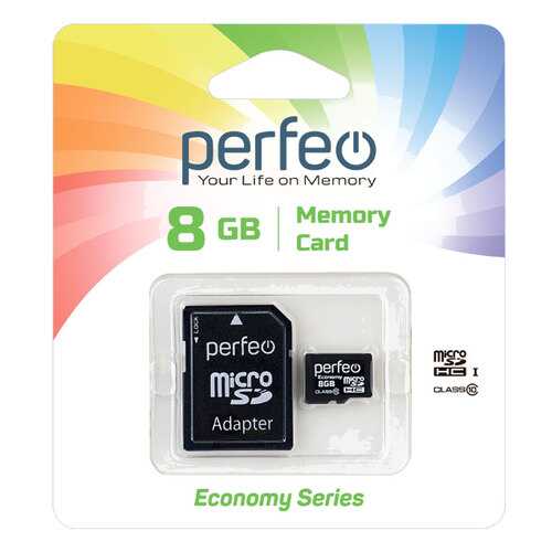 Карта памяти Perfeo microSD 8GB High-Capacity (Class 10) economy series в Евросеть