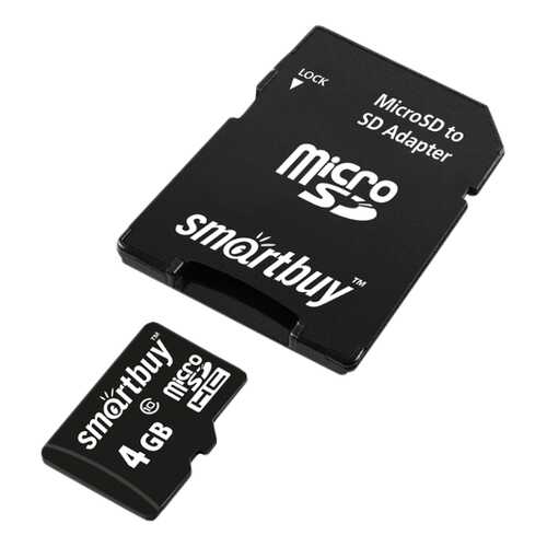 Карта памяти SmartBuy Micro SDHC SB4GBSDCL10-01 4GB в Евросеть