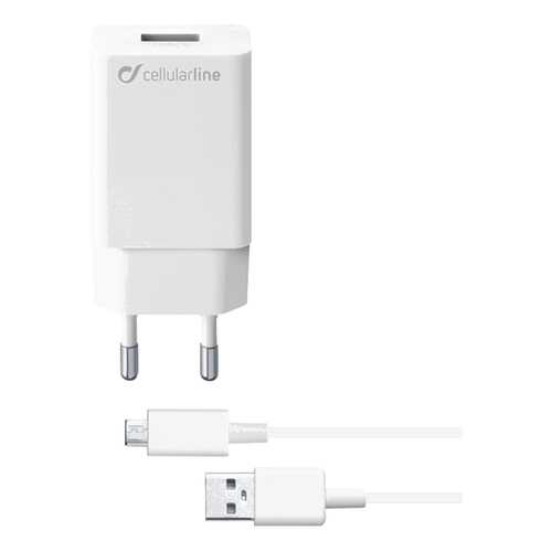 Сетевое зарядное устройство Cellular Line 10W MICRO USB SAMSUNG White в Евросеть