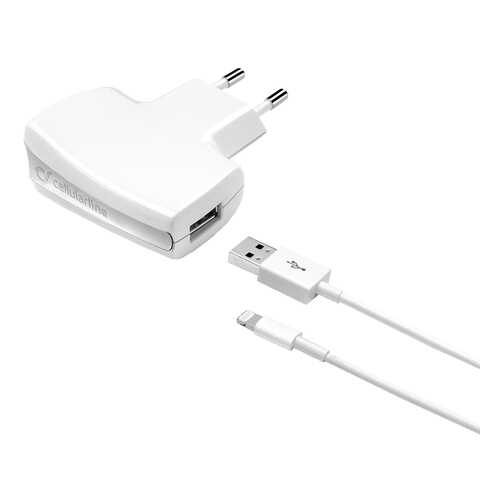 Сетевое зарядное устройство Cellular Line USB Charger Compact Kit ACHUSBMFIIPH5W 1А White в Евросеть