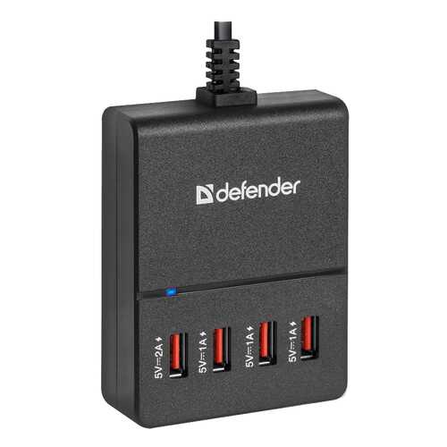 Сетевое зарядное устройство Defender UPA-40 4 USB 5А Black в Евросеть