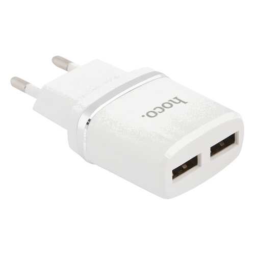 Сетевое зарядное устройство Hoco C12 Smart Dual 2 USB 2,4A White в Евросеть