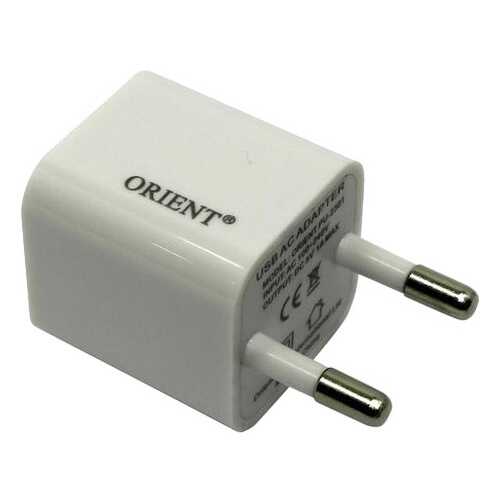 Сетевое зарядное устройство ORIENT PU-2301 1 USB 1A White в Евросеть