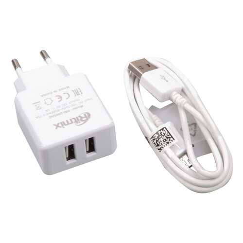 Сетевое зарядное устройство Ritmix RM-2095 2 USB 2A White в Евросеть