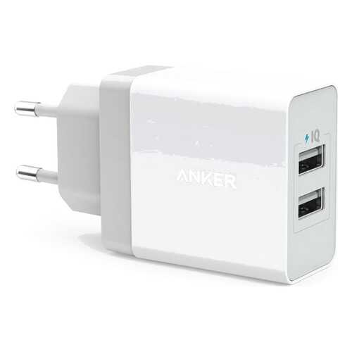 СЗУ Anker 24W 2-Port USB Charger EU White & Micro cable Offline Packaging V3 в Евросеть