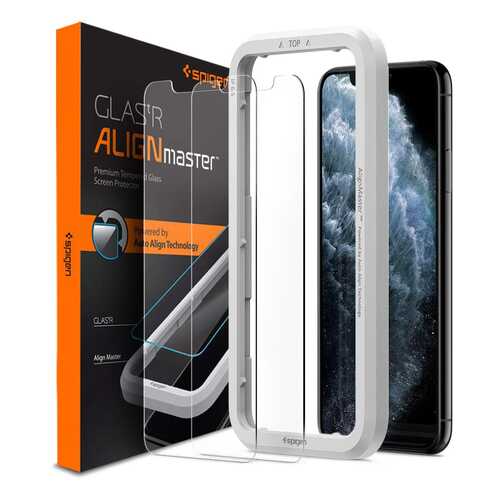 Защитное стекло Spigen Align Glas.tR 2 pack (AGL00109) для iPhone X/Xs/11 Pro (Clear) в Евросеть